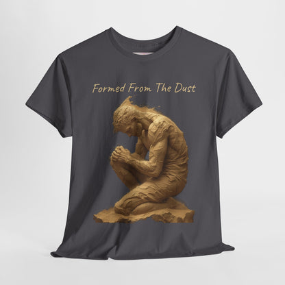 Formed from the Dust | Men’s Christian T-Shirt with Genesis 2:7 (Light Lettering)