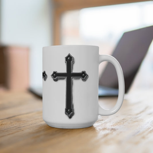 Warrior’s Black Cross Christian Mug | Ephesians 6:11 (11oz\15oz)