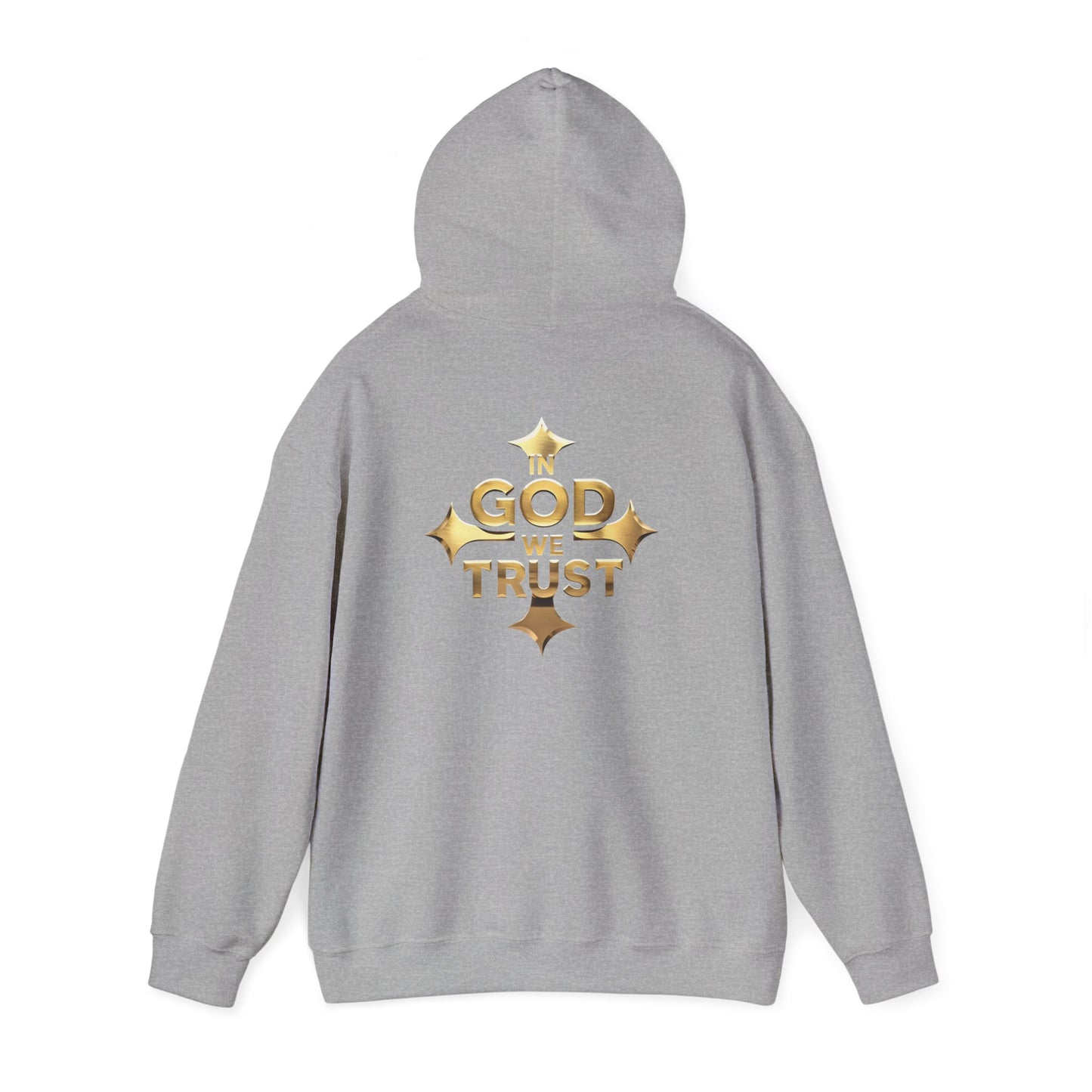 In God We Trust (Gold) - Women's Christian Hoodie with Golden Cross