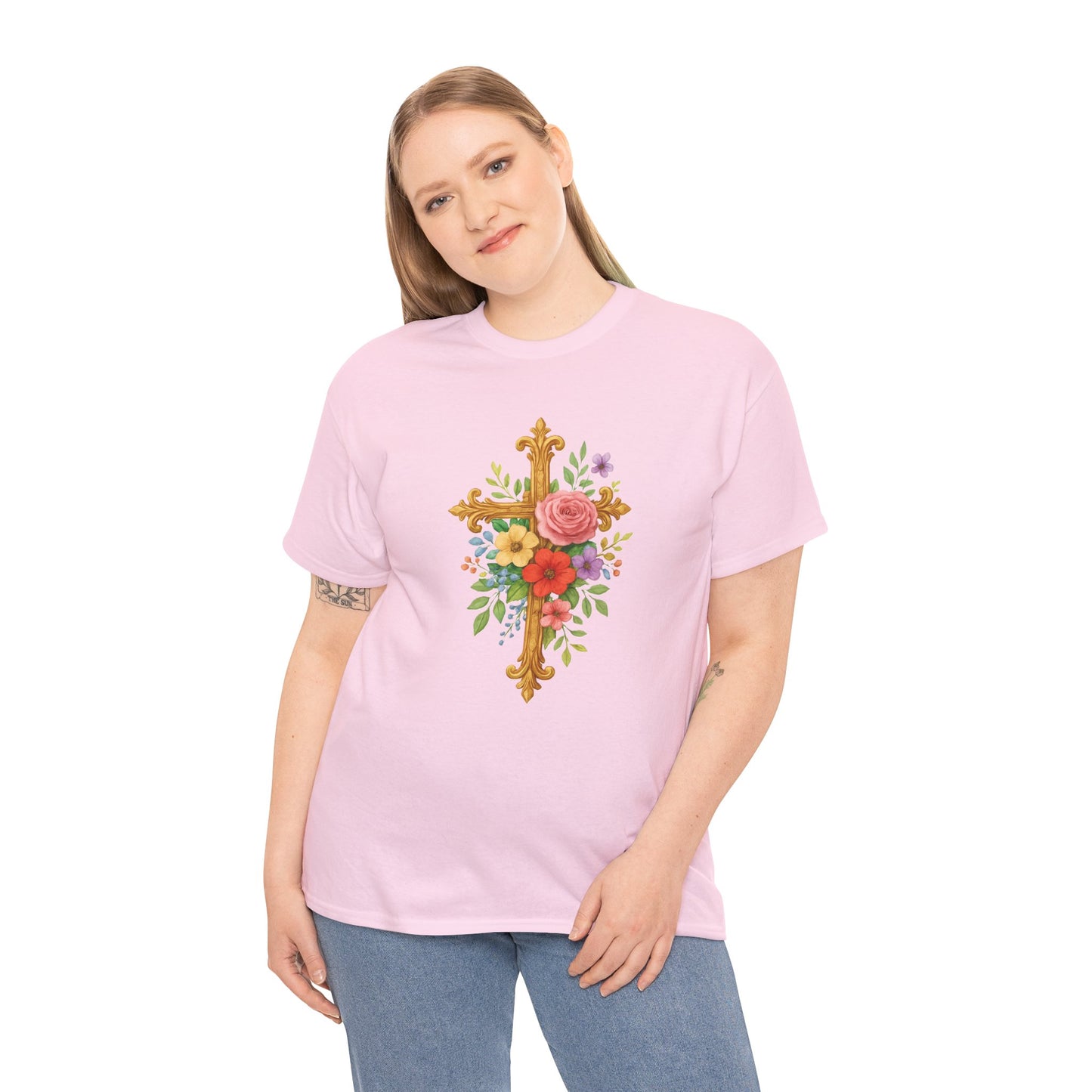 Floral Cross Tee - Women's Christian Apparel