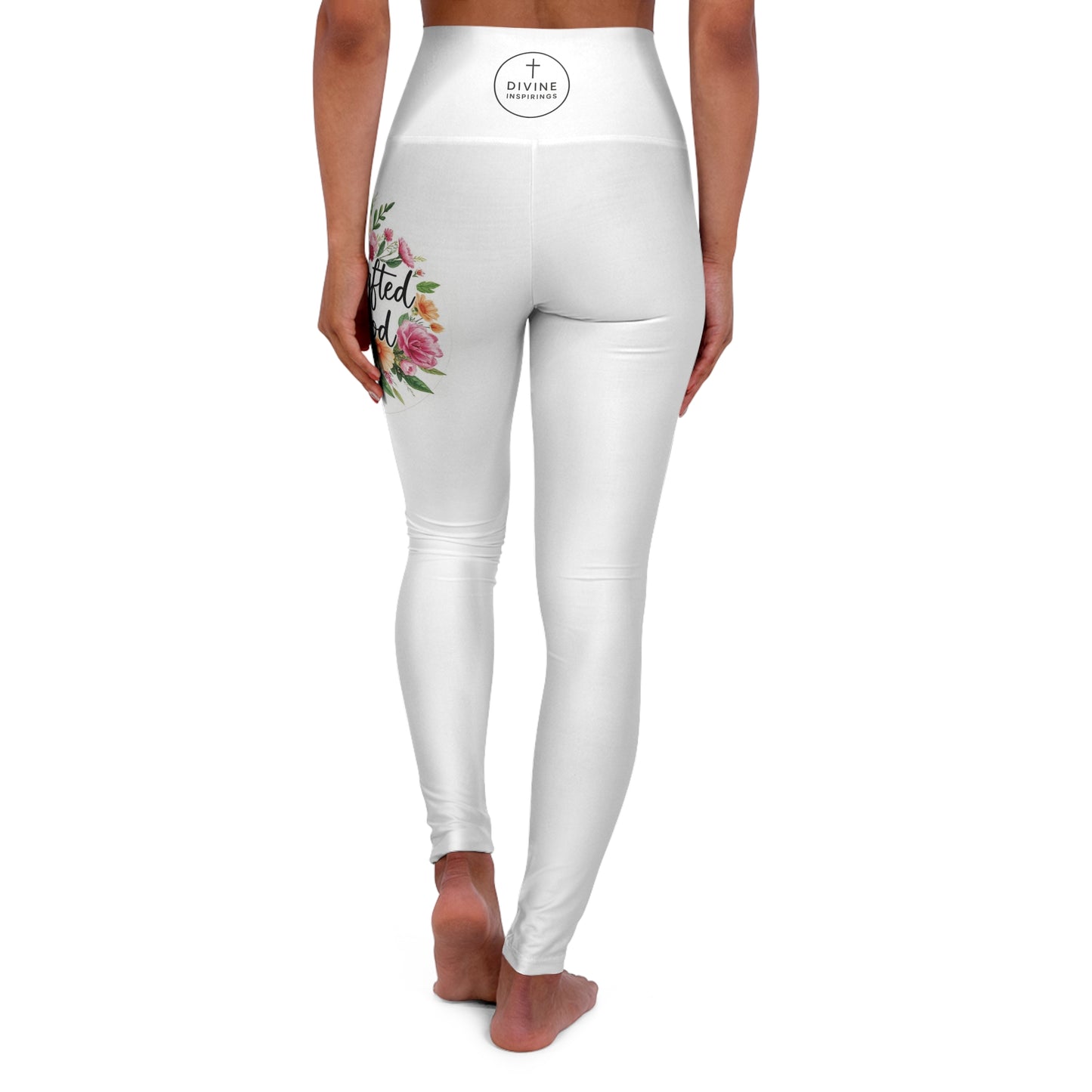 Handcrafted by God Women’s High-Waisted Yoga Leggings – Wonderfully Made