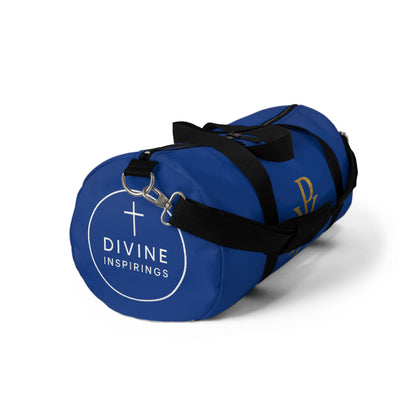 Women's Christ’s Victory Duffle Bag in Blue – Chi Rho Symbol