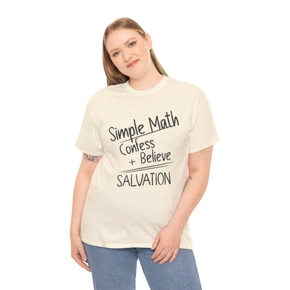 Simple Math of Salvation - Women’s Christian T-Shirt (Black Chalk)
