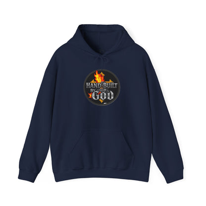 Hand Built By God - Bold Christian Men’s Hoodie