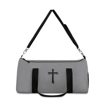 Divine Strength Duffle Bag in Grey – Carry the Cross with Purpose