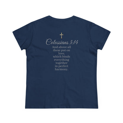 Put On Love Women’s T-Shirt – Grace in Every Thread