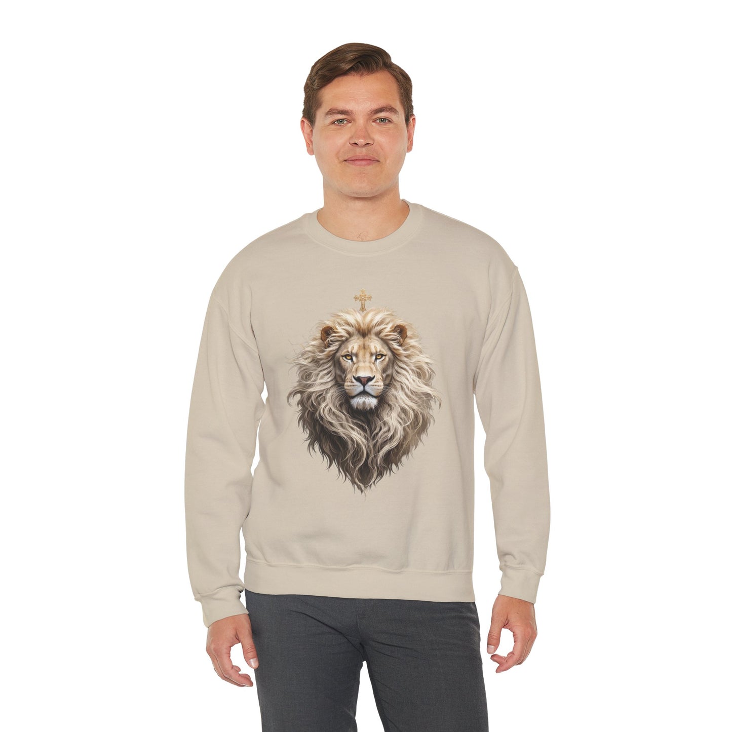 Christ is King (Lion of Judah) - Men's Christian Sweatshirt