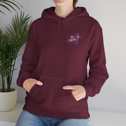 He's Coming – Women’s Christian Hoodie with Cross