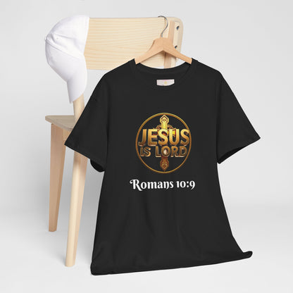 Jesus Is Lord / He Is Risen Christian Tee – Men’s Bold Faith Statement (White Lettering)