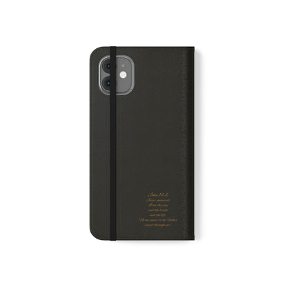 Black Chi Rho Folding Case for iPhone – Faith in Every Step
