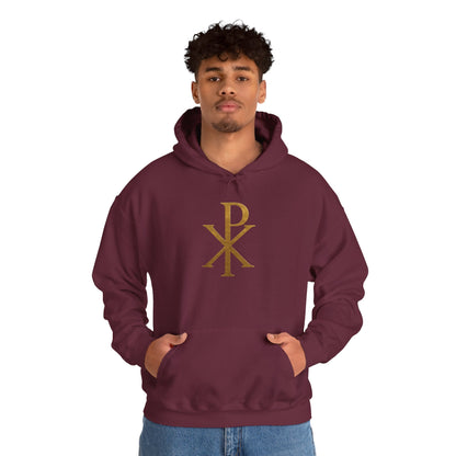 Chi Rho in Gold - Men’s Christian Hoodie