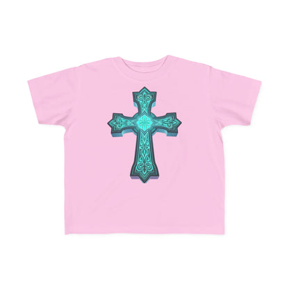 Shine Bright – Toddler Tee with Glowing Cross of Faith