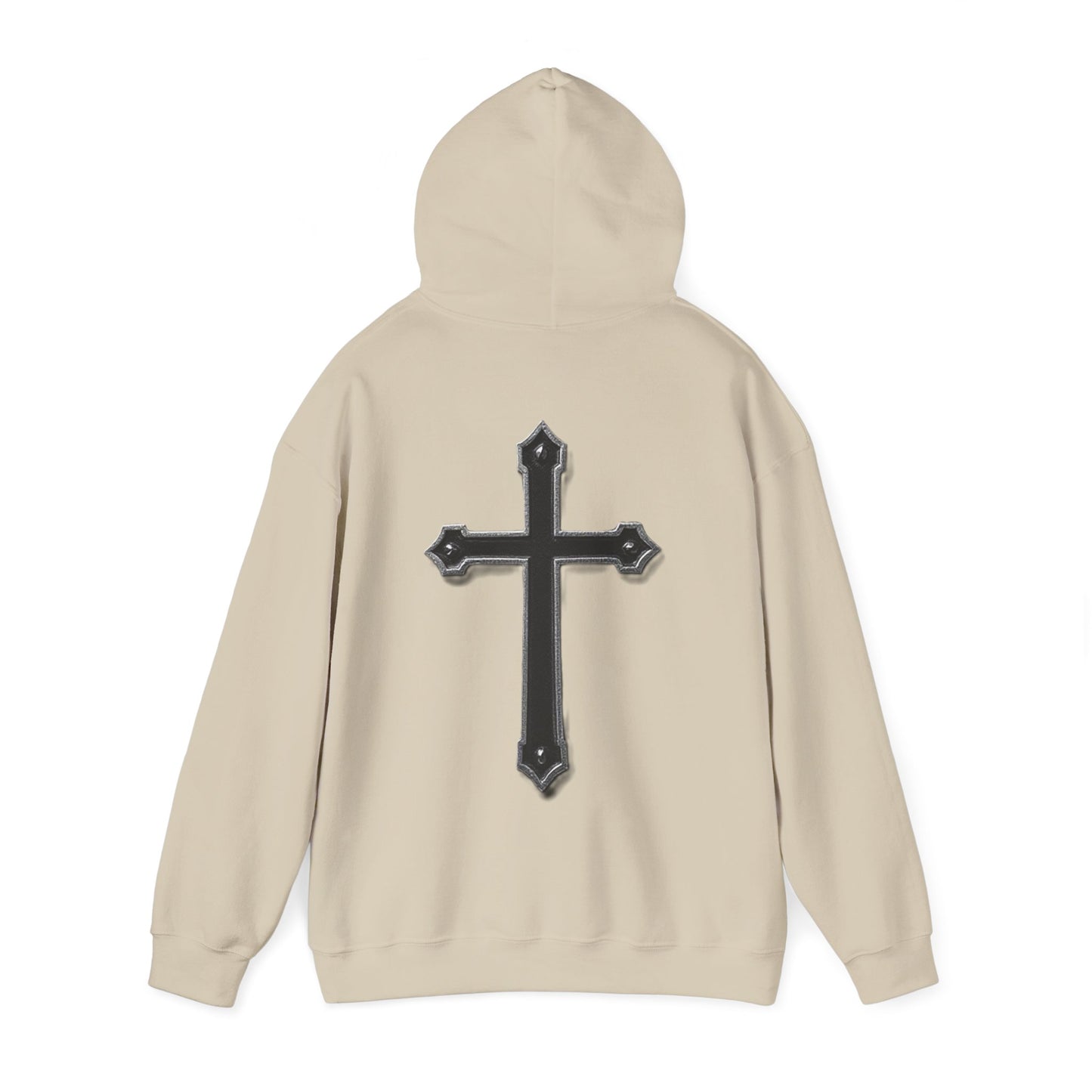 Warrior’s Black Cross Women’s Hoodie – Front & Back Christian Apparel | Ephesians 6:11