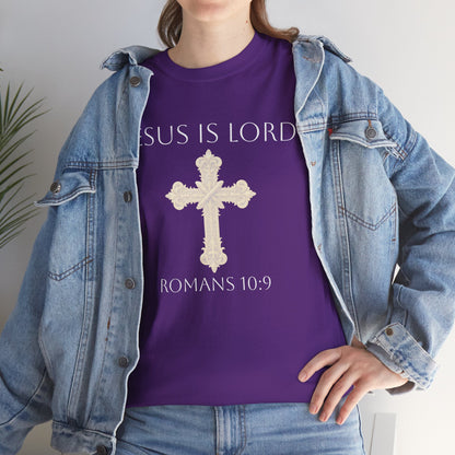 Jesus is Lord - Christian Women's Tee (White Lettering)