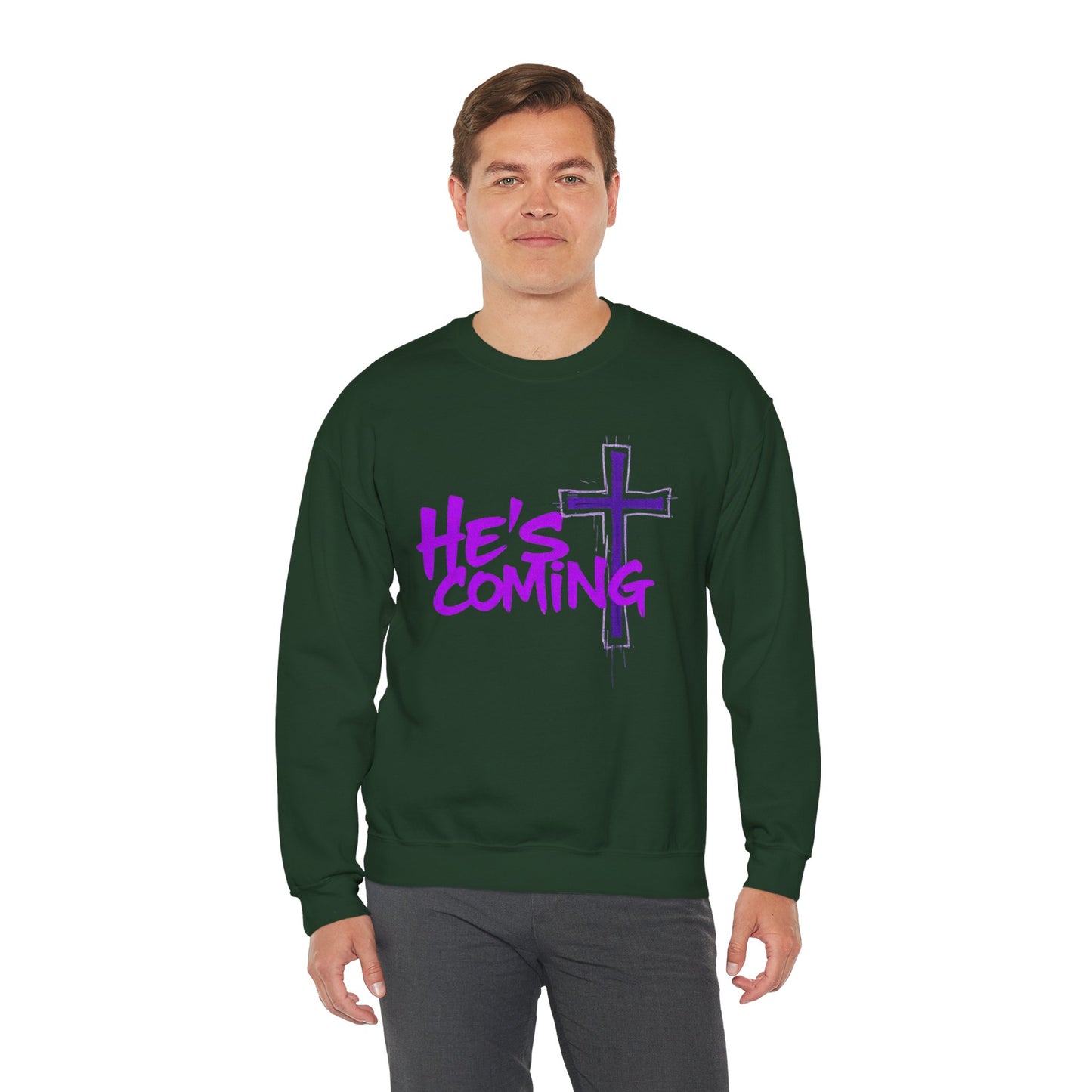 He’s Coming - Men’s Bold Christian Sweatshirt