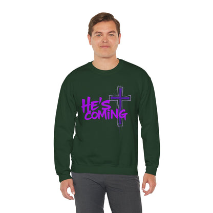 He’s Coming - Men’s Bold Christian Sweatshirt