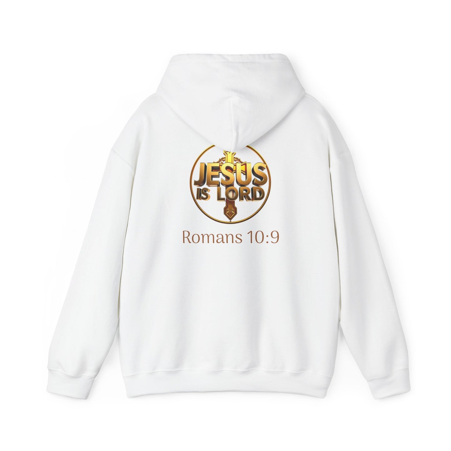 Jesus is Lord - Men's Christian Hoodie with Golden Cross