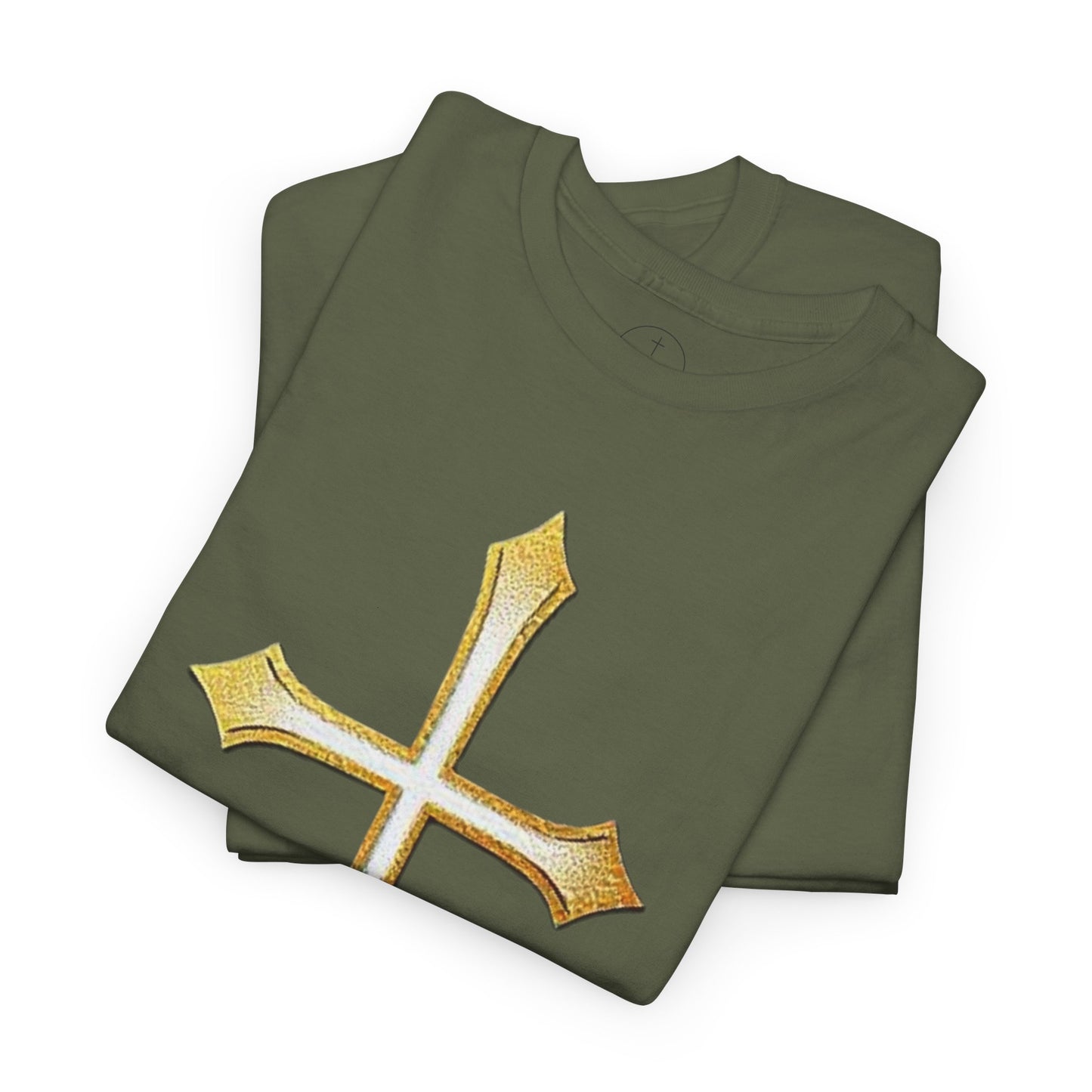 Men’s Gold Cross Tee – Christian Faith-Inspired Apparel