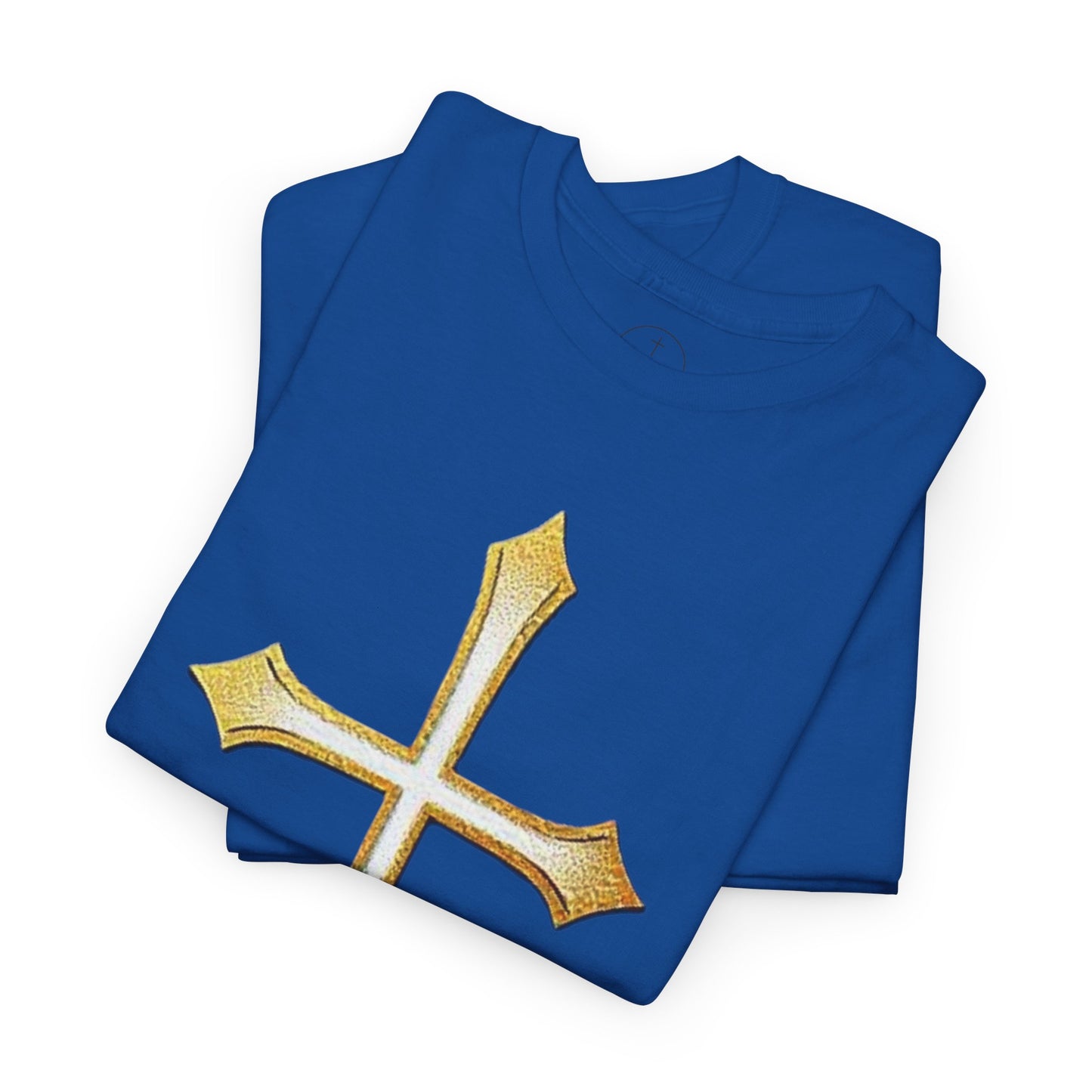 Men’s Gold Cross Tee – Christian Faith-Inspired Apparel