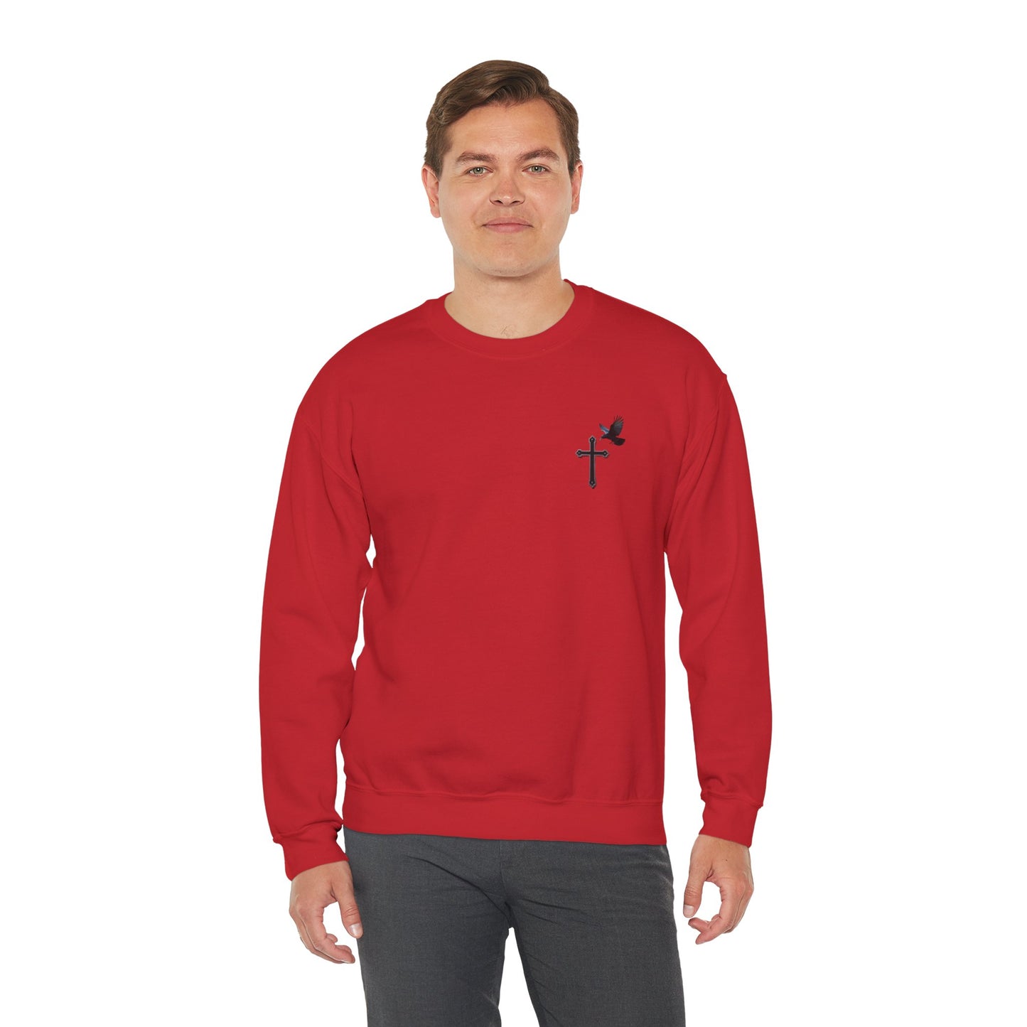 God’s Grace: Cross & Ravens Men's Sweatshirt