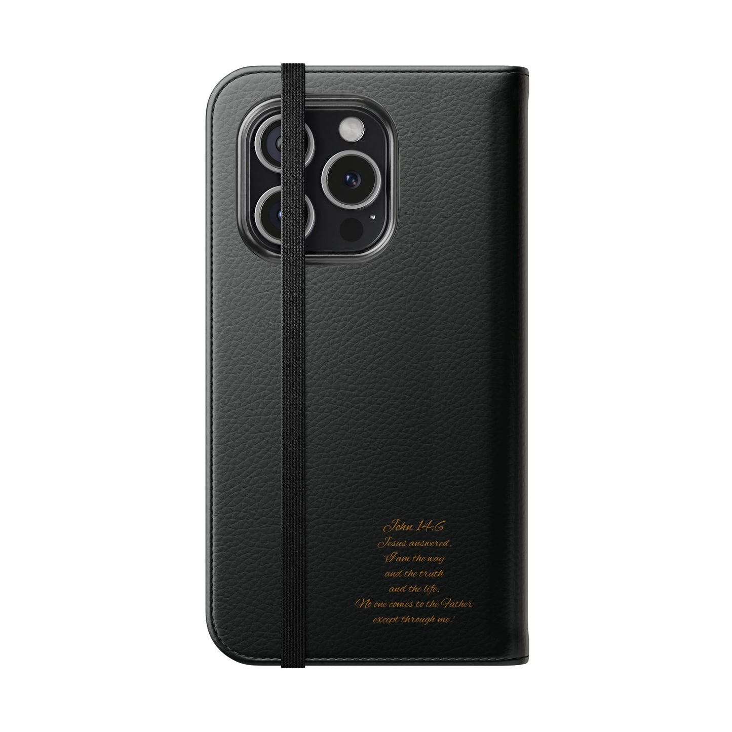 Black Chi Rho Folding Case for iPhone – Faith in Every Step
