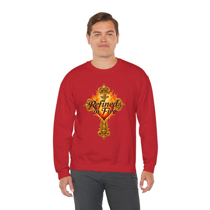 Refined in Fire - Men's Ornate Christian Sweatshirt