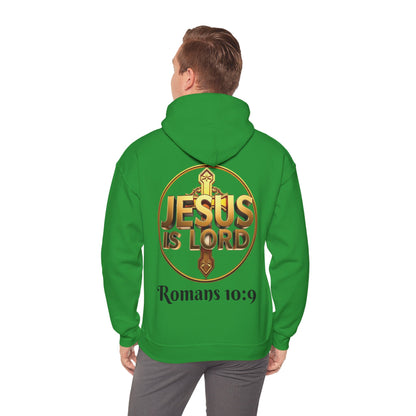 Jesus Is Lord Christian Hoodie – Men’s Bold Faith Streetwear (Dark Lettering)