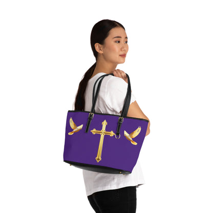 Faith, Peace, and Renewal Shoulder Bag in Purple