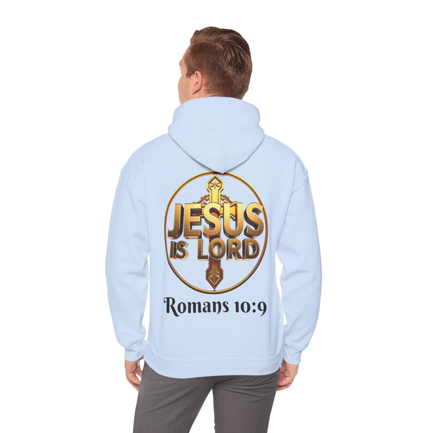 Jesus Is Lord Christian Hoodie – Men’s Bold Faith Streetwear (Dark Lettering)
