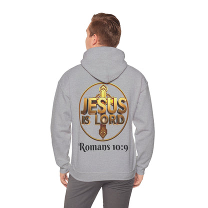 Jesus Is Lord Christian Hoodie – Men’s Bold Faith Streetwear (Dark Lettering)