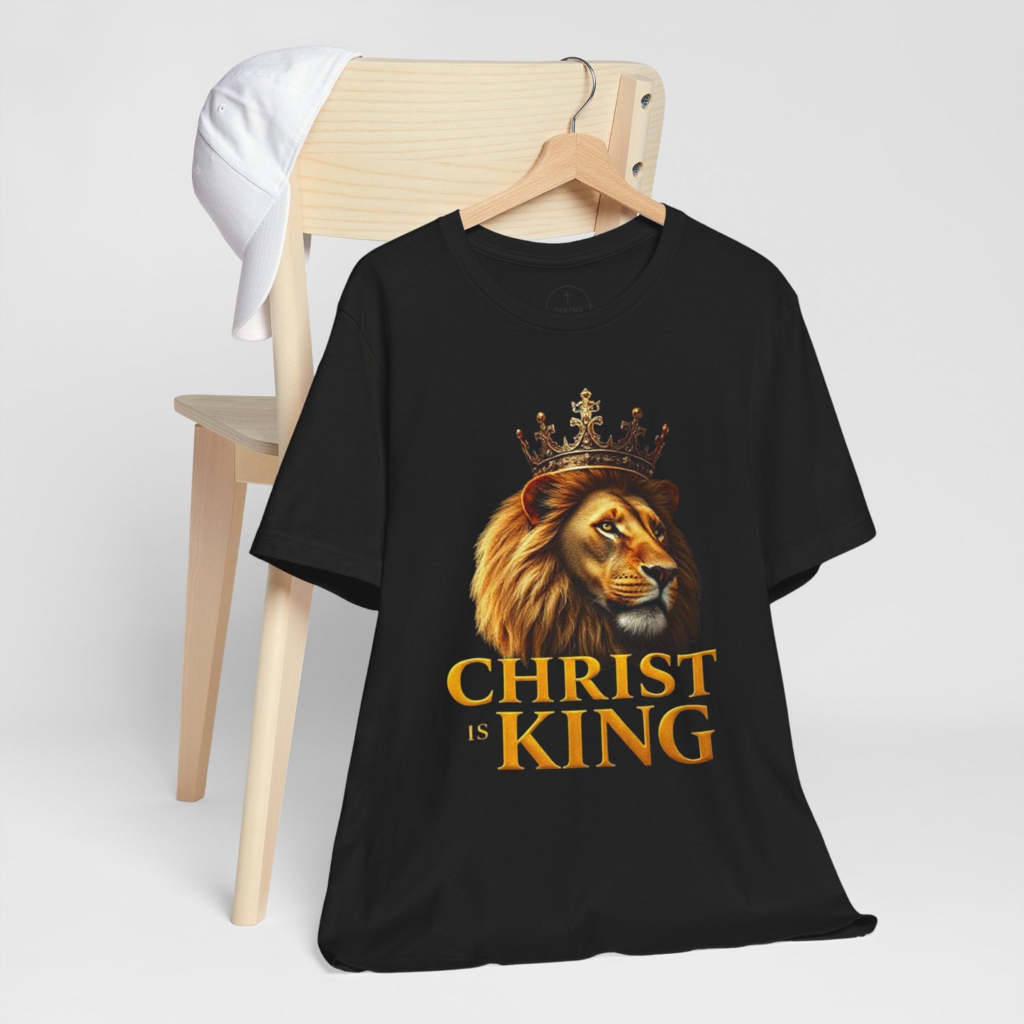Christ is King Crowned Lion Tee – Inspirational Christian Shirt
