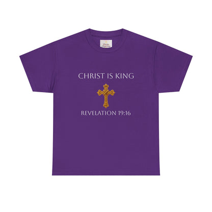 Christ is King Women’s Christian Tee (White Lettering)