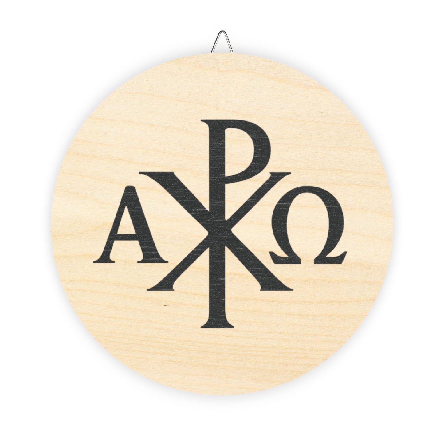 The Beginning and the End – Chi Rho Faith Wood Sign
