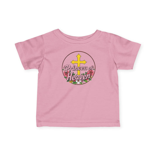 Infant Girls’ “Princess of Heaven” Christian T-Shirt – Faith-Inspired Baby Tee