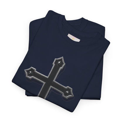 Warrior’s Cross Men’s Christian T-Shirt – Black Cross | Ephesians 6:11