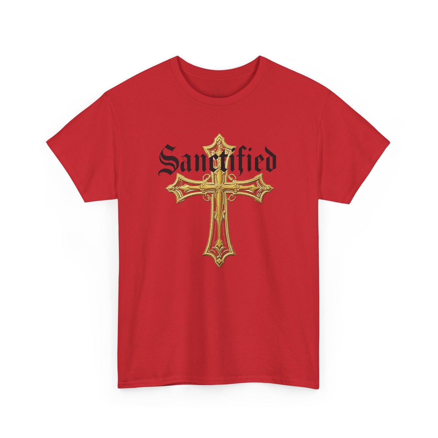 Sanctified Men's Gothic Cross T-Shirt – Faith in Bold Elegance