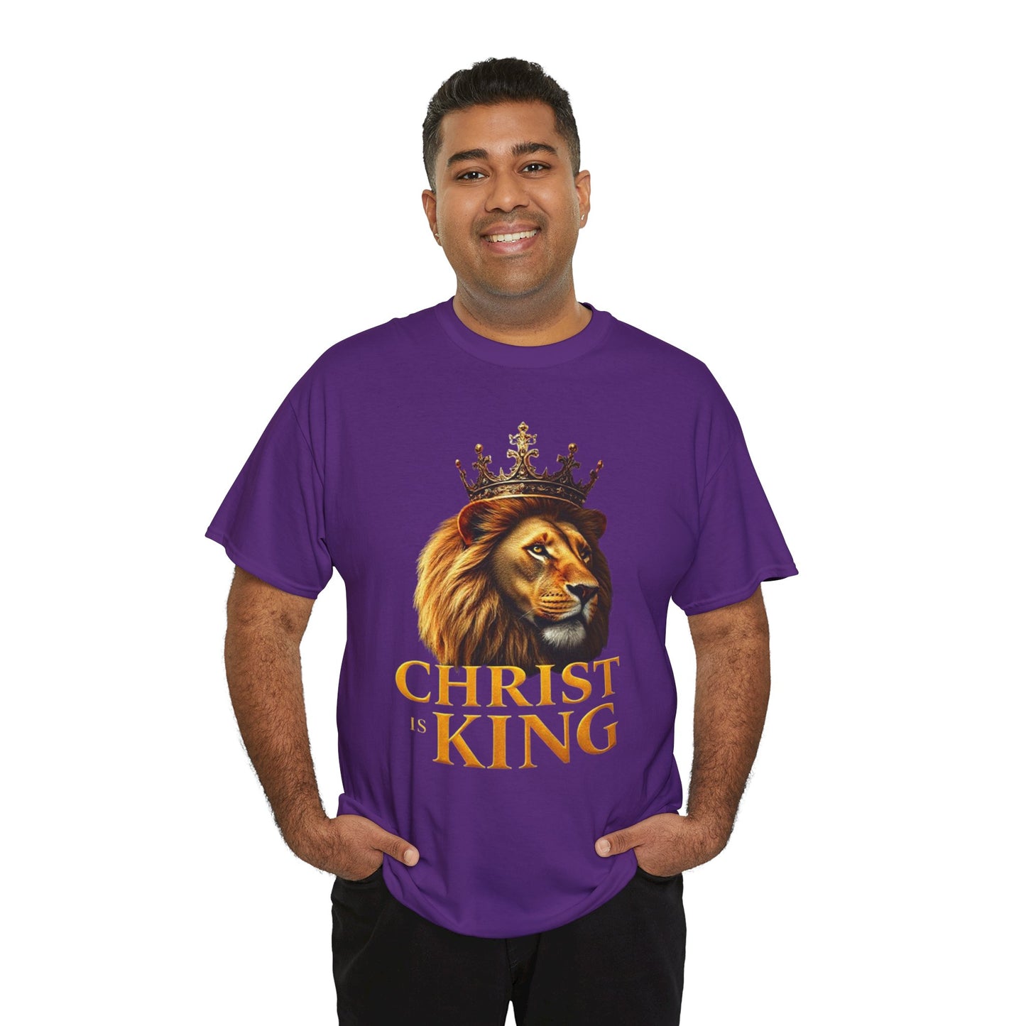 Christ Is King – Lion & Cross Men’s Christian Tee