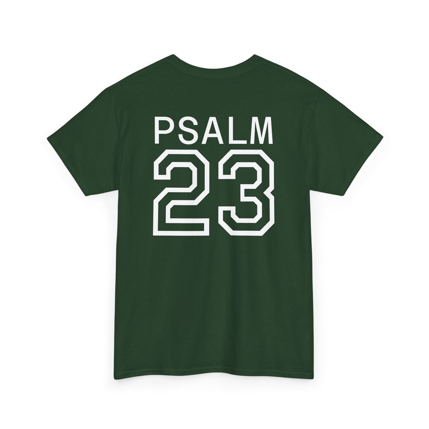 Psalm 23 Men’s T-Shirt – Inspired Sports-Style Shirt (White Numbering)