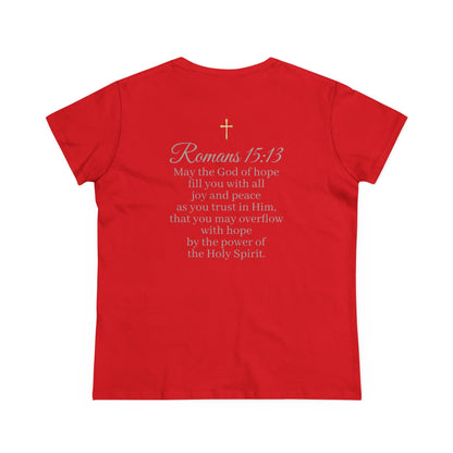 Women’s “Hope” Tee – Inspirational Scripture Design | Romans 15:13
