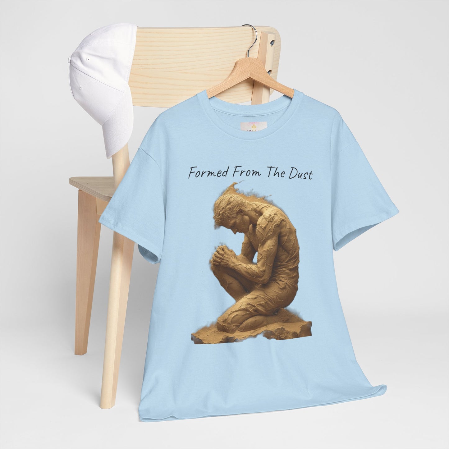 Formed from the Dust | Men’s Christian T-Shirt with Genesis 2:7 (Dark Lettering)