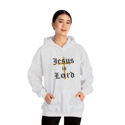 Women’s “Jesus is Lord” Christian Hoodie – Faith Statement Pullover with Cross