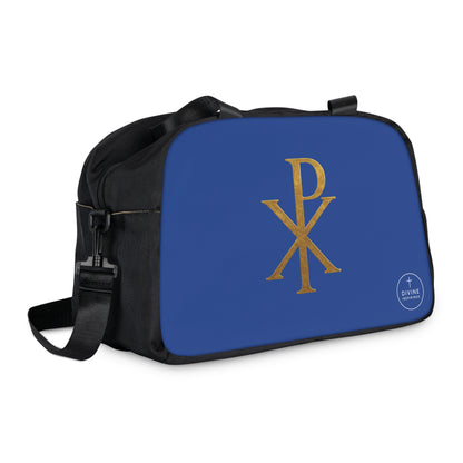 Women's Victory in Christ Fitness Bag in Blue – Chi Rho Symbol