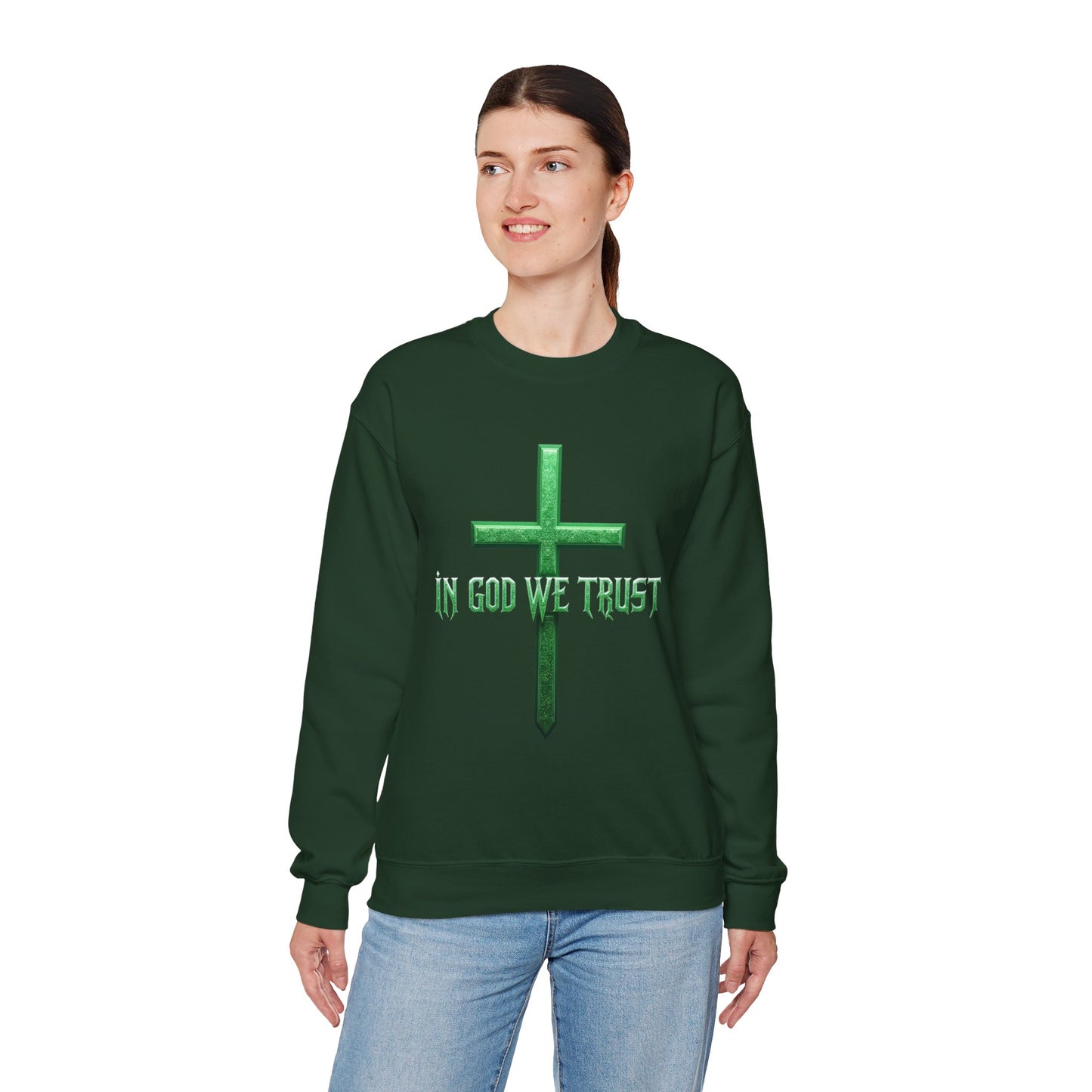 In God We Trust (Matrix)– Women’s Christian Sweatshirt
