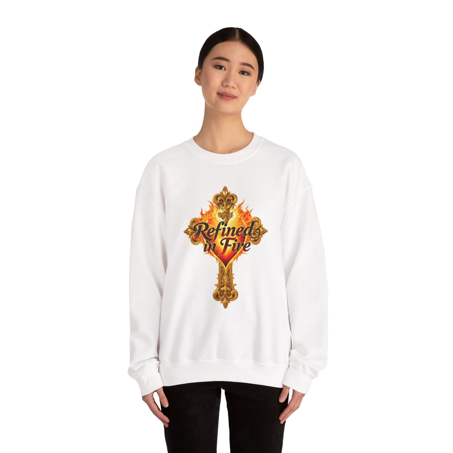 Refined in Fire - Women's Ornate Christian Sweatshirt