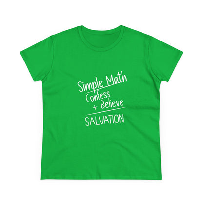 Simple Math Women’s T-Shirt – Bold Faith (White Chalk)