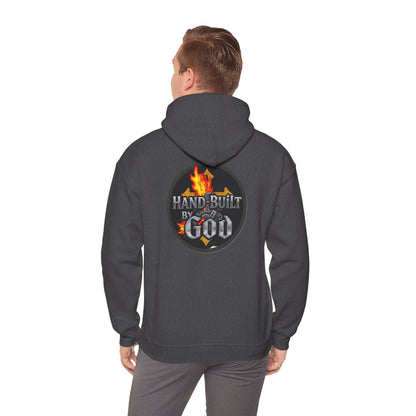 Hand Built By God - Bold Christian Men’s Hoodie
