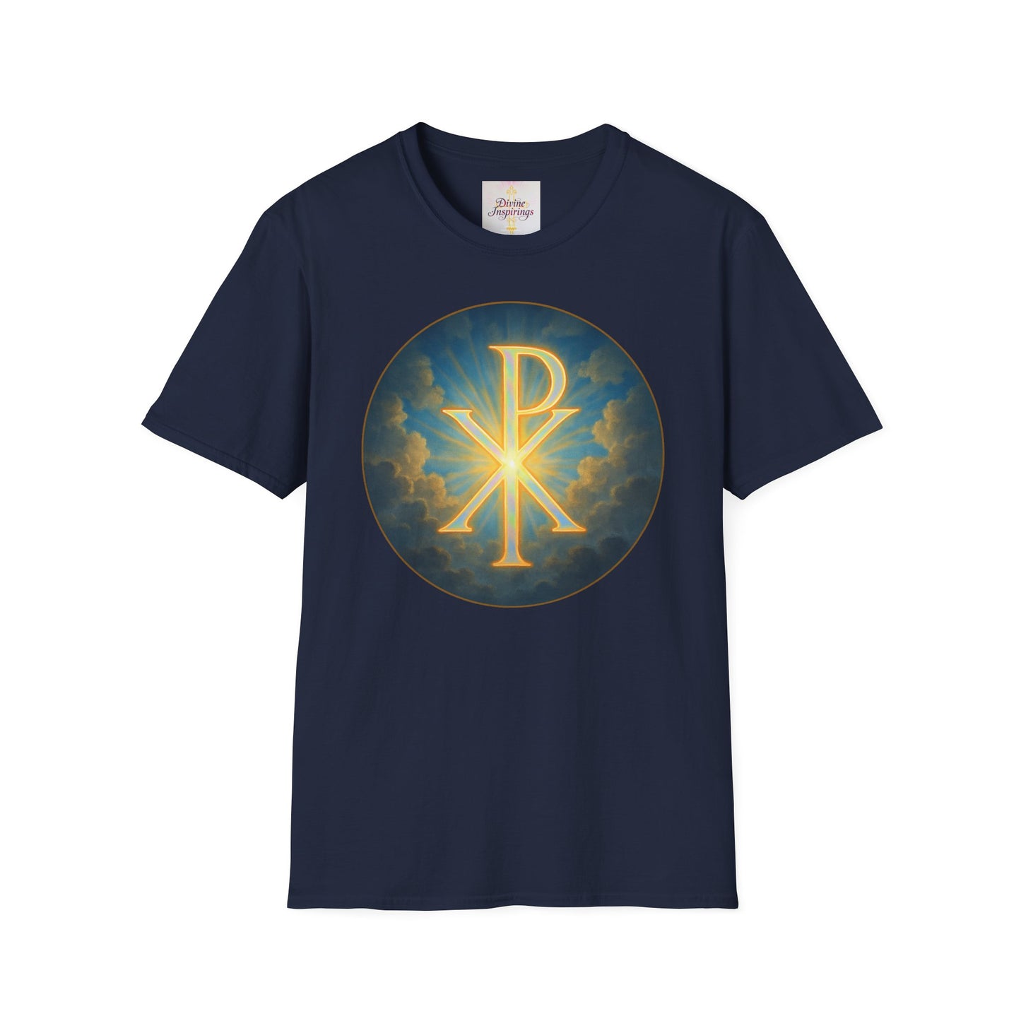 Women’s Christian T-Shirt with Chi Rho – Timeless Symbol of Faith Tee