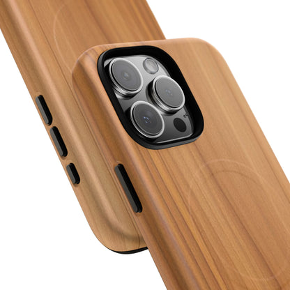 Natural Wood Grain Design - iPhone Magnetic Tough Case