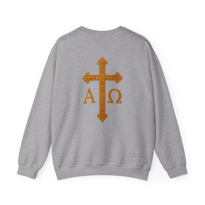 Christ is King – Women’s Christian Sweatshirt with Crowned Lion & Cross