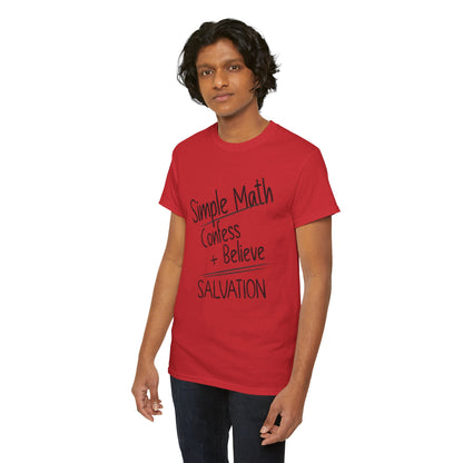 Simple Math of Salvation - Men’s Christian T-Shirt (Black Chalk)